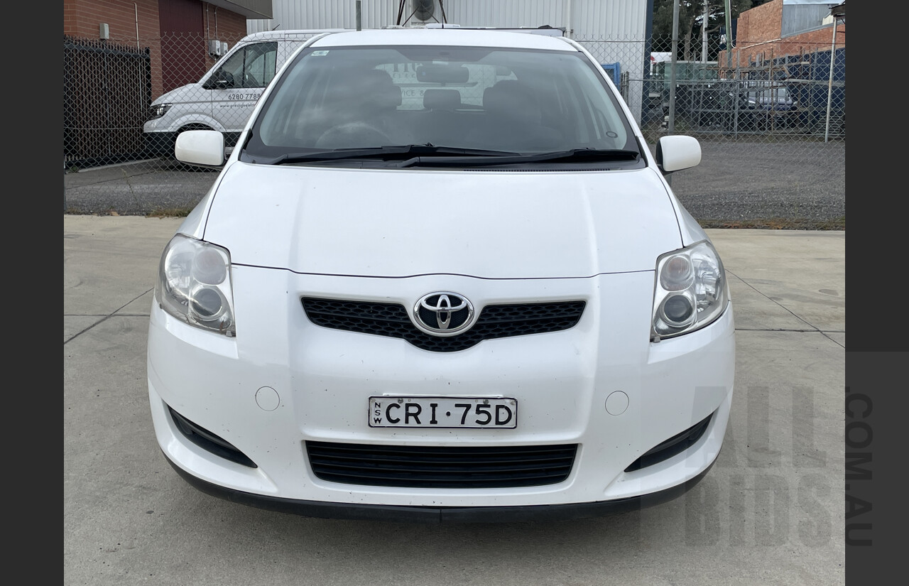 1/2008 Toyota Corolla Ascent ZRE152R 5d Hatchback White 1.8L