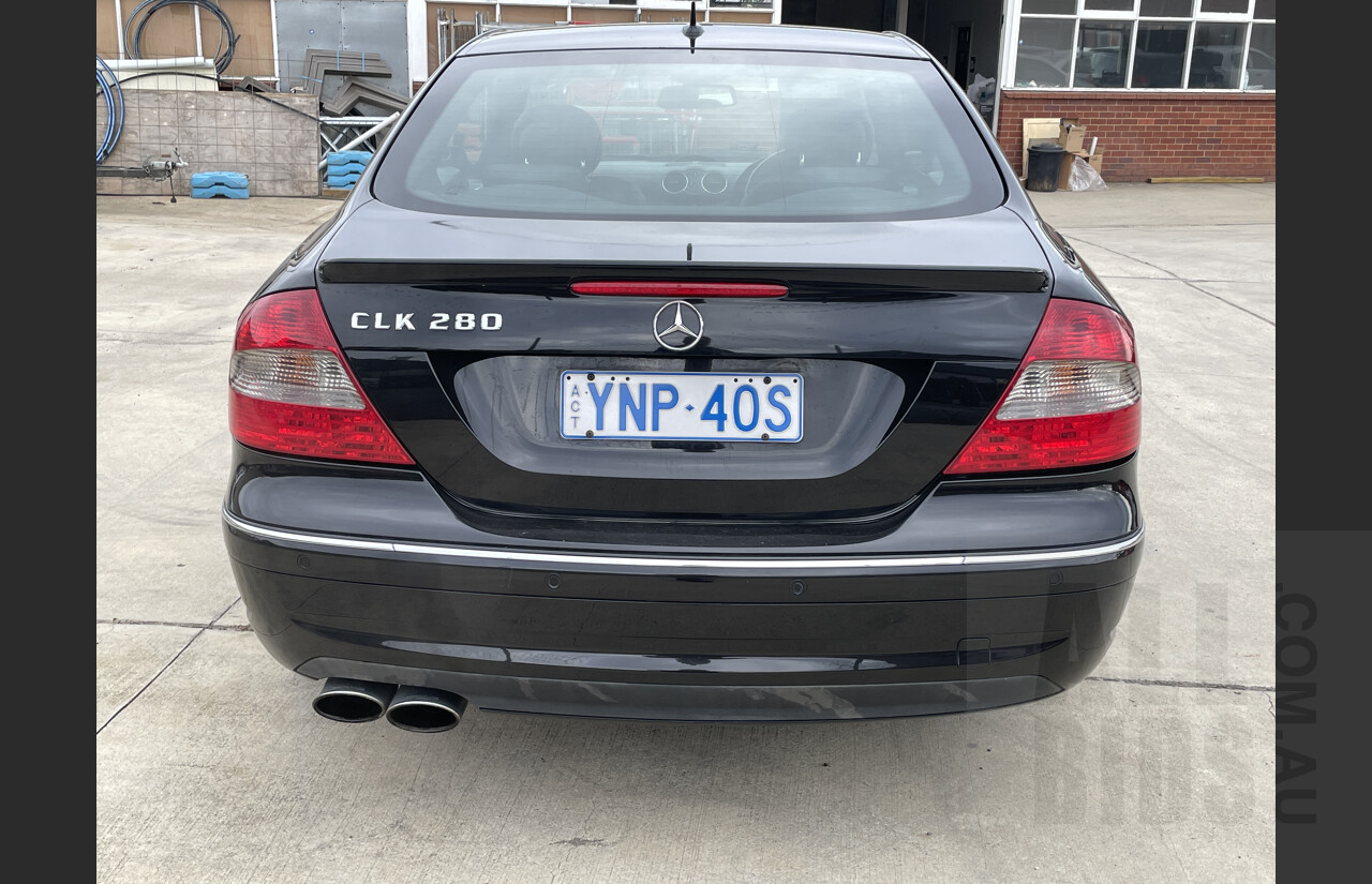 1/2006 Mercedes-Benz CLK280 Avantgarde C209 MY06 2d Coupe Black 3.0L