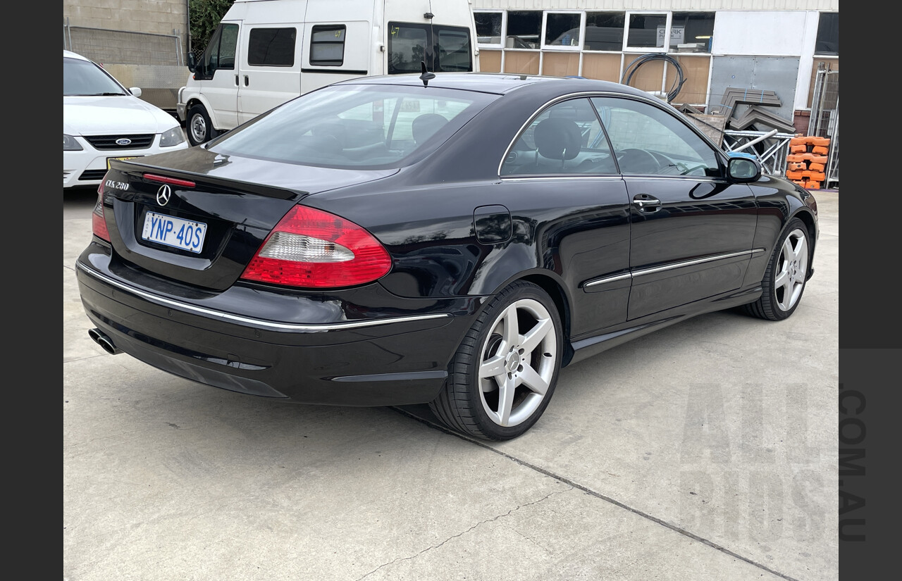 1/2006 Mercedes-Benz CLK280 Avantgarde C209 MY06 2d Coupe Black 3.0L
