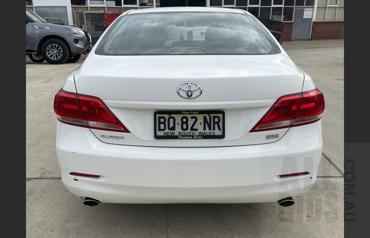 9/2011 Toyota Aurion AT-X GSV40R 09 UPGRADE 4d Sedan White 3.5L