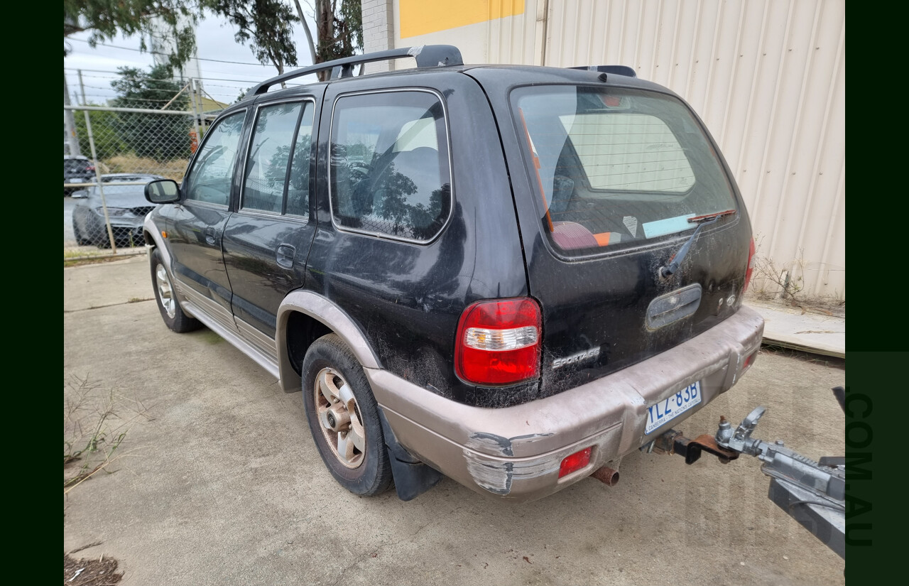 07/2001 Kia Sportage (4x4) MY01 4d Wagon Black 2.0L - Project
