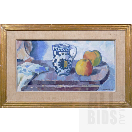 Bengt Blomqvist (1920-2001, Swedish), Still Life 1948, Oil on Canvas 39 x 60 cm (incl. frame)