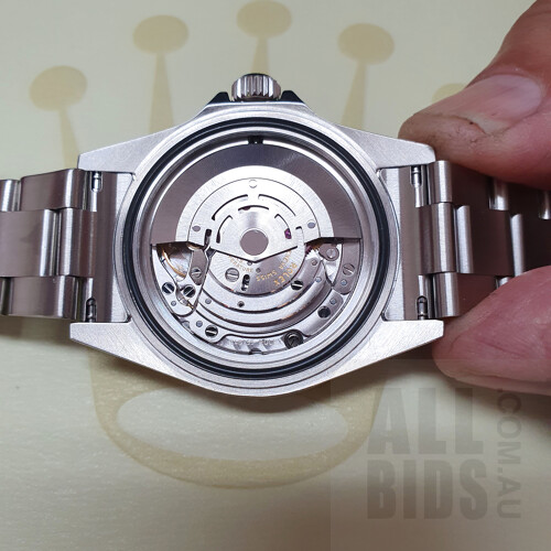 Good Genuine Rolex Gents Oyster Perpetual Submariner 16610LV With Black Dial and Iconic 'Kermit' Green Bezel with Original Box, Booklets and Original Paperwork