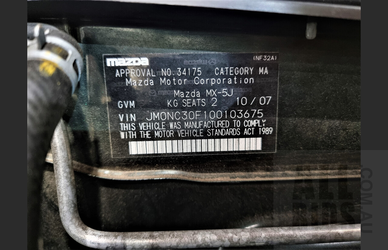 1/2007 Mazda MX-5 NC Hardtop 2d Convertible Green 2.0L