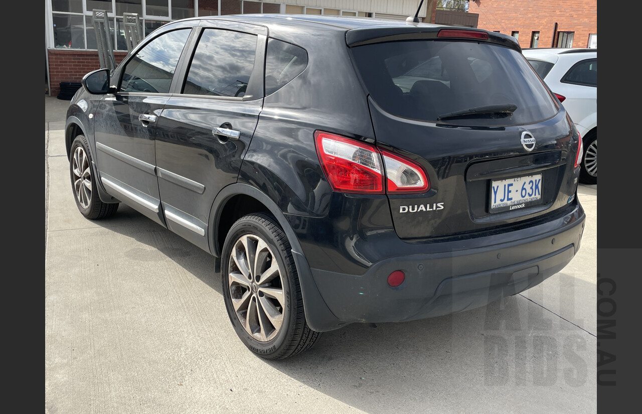 11/2012 Nissan Dualis Ti (4x2) J10 SERIES II 4d Wagon Black 2.0L
