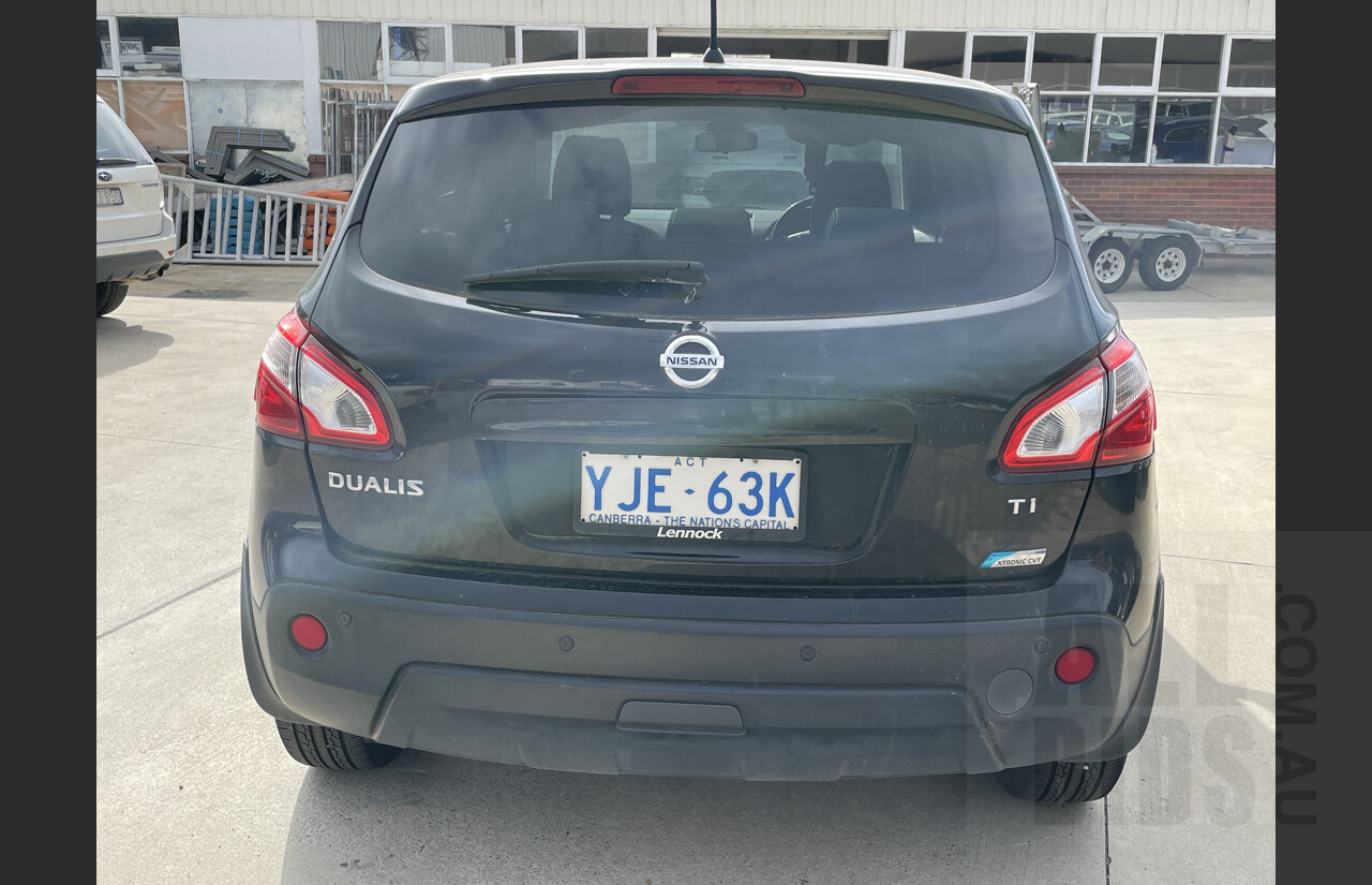 11/2012 Nissan Dualis Ti (4x2) J10 SERIES II 4d Wagon Black 2.0L