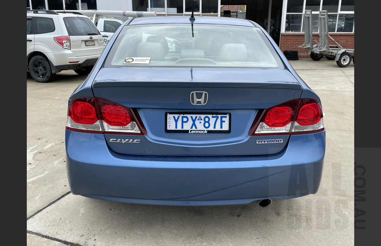 11/2009 Honda Civic Hybrid MY07 4d Sedan Blue 1.3L