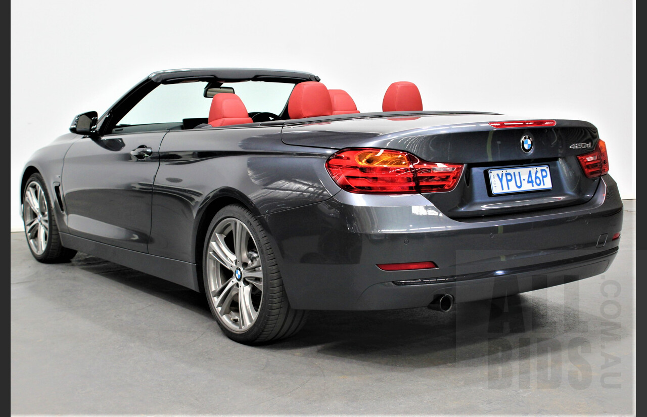 4/2014 BMW 420d Sport Line F32 2d Convertible Grey 2.0L Turbo Diesel