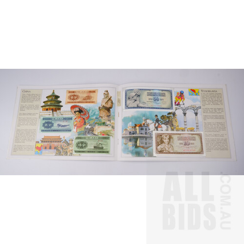 International Currency Collection Booklet with Banknotes