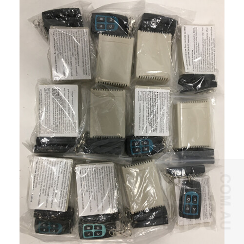 12V Relay Remote Switch Wireless RF Remote Control Switch 4 Channel Relay Module 433Mhz Transmitter Receiver Kit Universal Remote Controller- Lot Of 12 - ORP $503.40