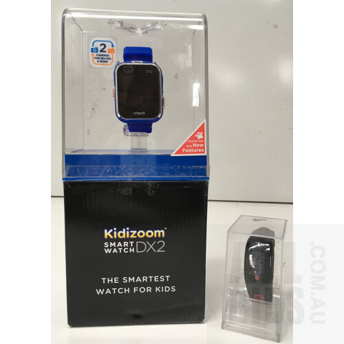 VTech Kidizoom Smartwatch DX2 - Blue And GO-TCHA Evolve Smartwatch for Pokemon Go Dynamic Red - Lot Of Two - ORP $150.00