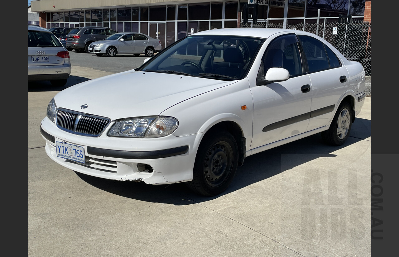 2/2001 Nissan Pulsar ST N16 4d Sedan White 1.6L