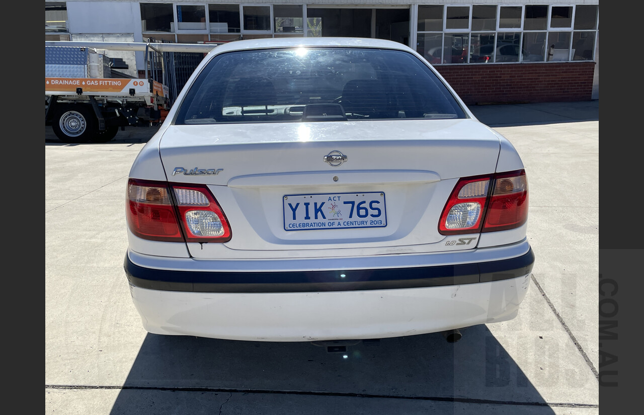 2/2001 Nissan Pulsar ST N16 4d Sedan White 1.6L