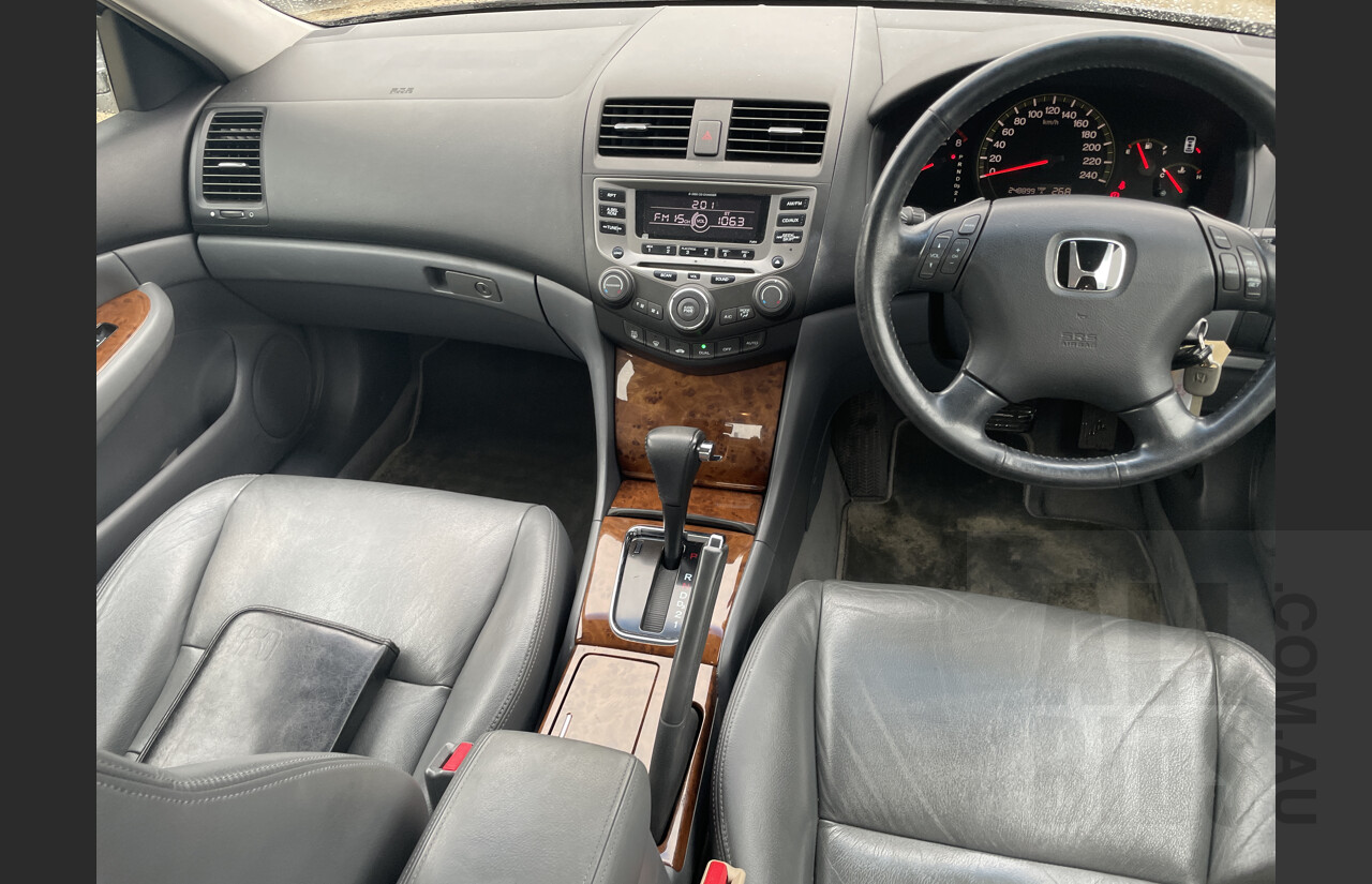 6/2005 Honda Accord V6 Luxury 40 4d Sedan Silver 3.0L