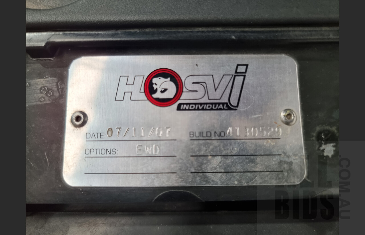 11/2007 Holden Commodore SS-V VE Utility Morpheus Purple 6.0L V8 Manual