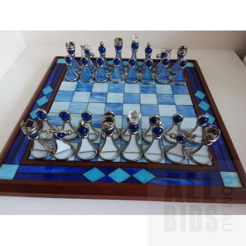 Stunning Stained Glass Chess Set, RRP $100