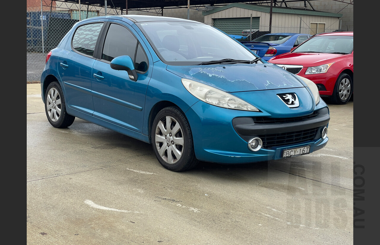 9/2007 Peugeot 207 XT  5d Hatchback Blue 1.6L