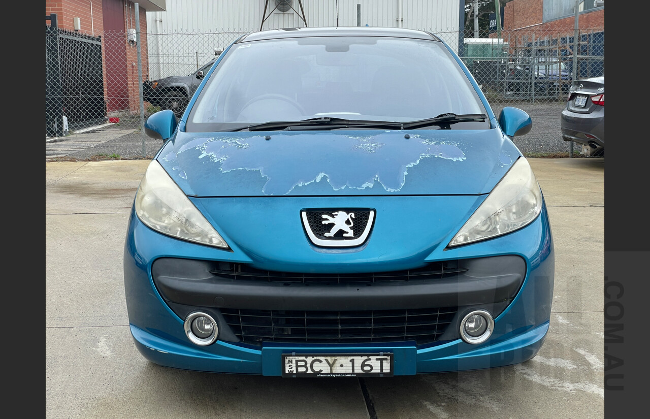 9/2007 Peugeot 207 XT  5d Hatchback Blue 1.6L