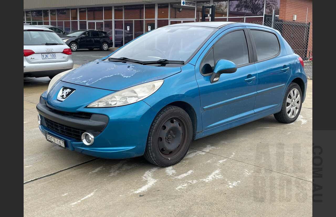 9/2007 Peugeot 207 XT  5d Hatchback Blue 1.6L