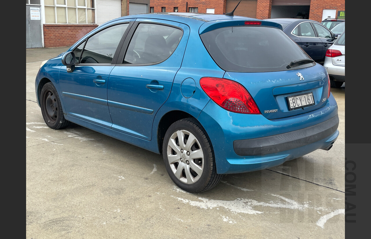 9/2007 Peugeot 207 XT  5d Hatchback Blue 1.6L