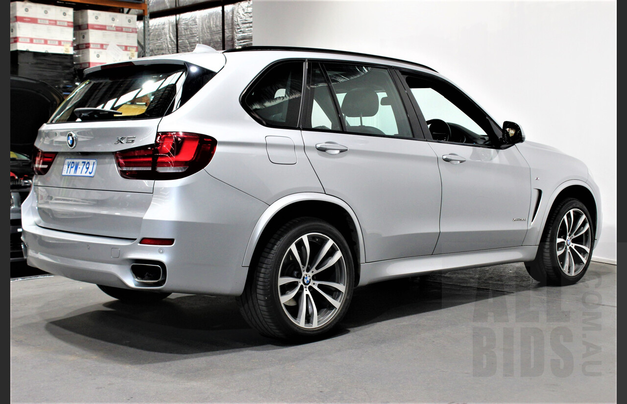 1/2015 Bmw X5 Xdrive 30d F15 4d Wagon Silver 3.0L Turbo Diesel