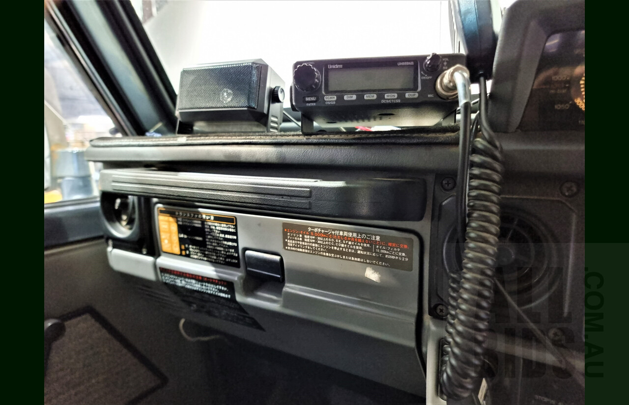 2/1987 Toyota Landcruiser LX Turbo BJ74 (4x4) 2d FRP Top Grey 3.4L 13B-T Turbo Diesel