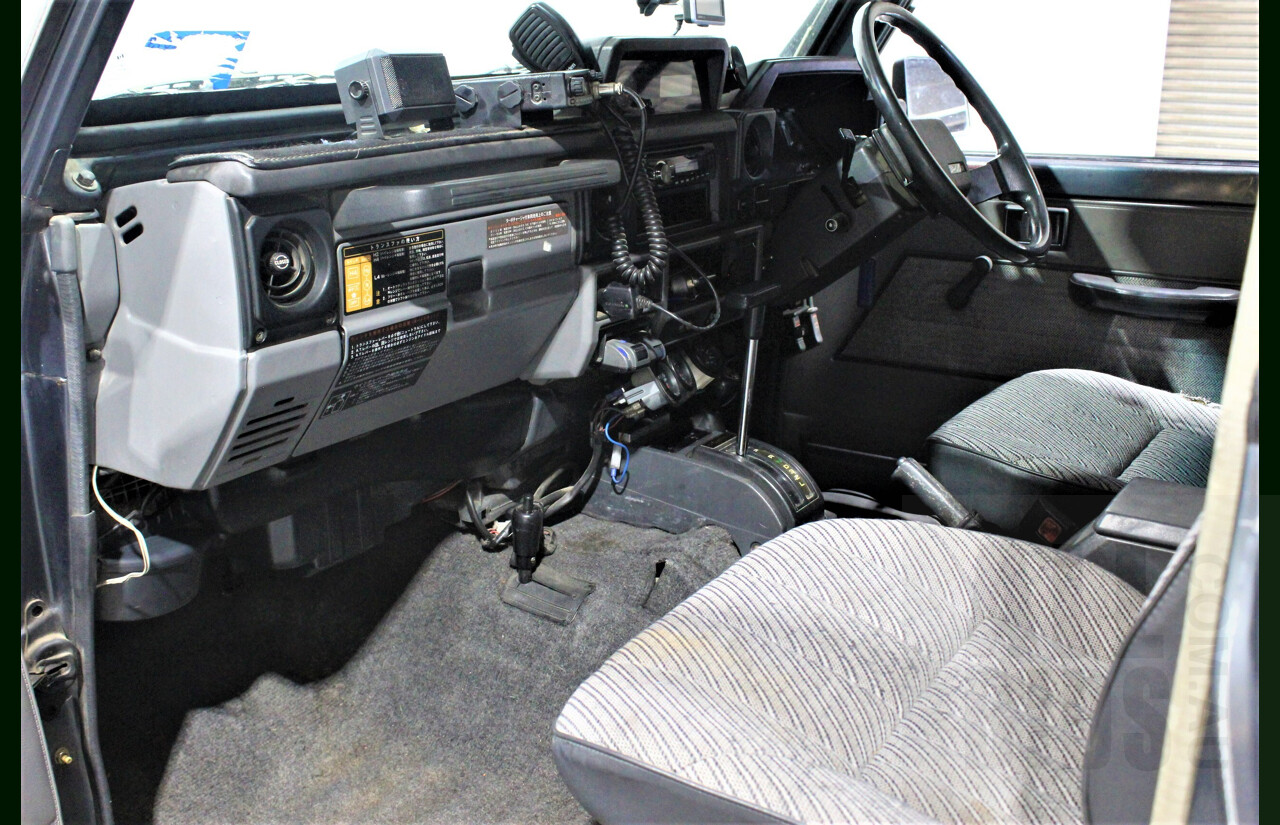 2/1987 Toyota Landcruiser LX Turbo BJ74 (4x4) 2d FRP Top Grey 3.4L 13B-T Turbo Diesel