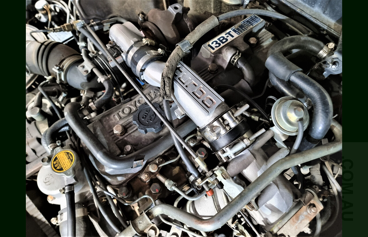 2/1987 Toyota Landcruiser LX Turbo BJ74 (4x4) 2d FRP Top Grey 3.4L 13B-T Turbo Diesel