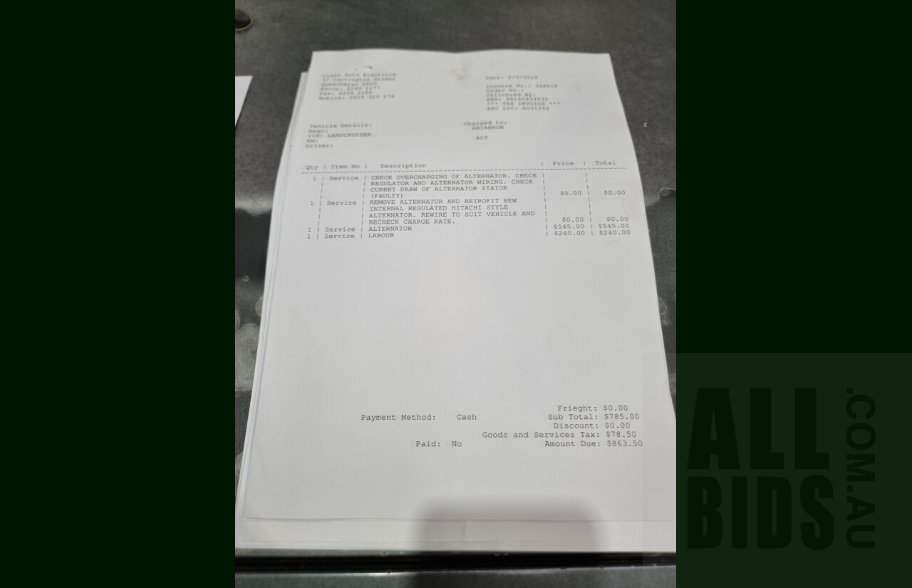 2/1987 Toyota Landcruiser LX Turbo BJ74 (4x4) 2d FRP Top Grey 3.4L 13B-T Turbo Diesel