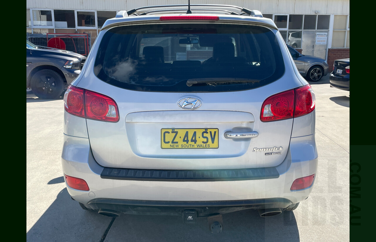 2/2008 Hyundai Santa Fe Elite CRDi (4x4) CM MY07 UPGRADE 4d Wagon Silver  2.2L
