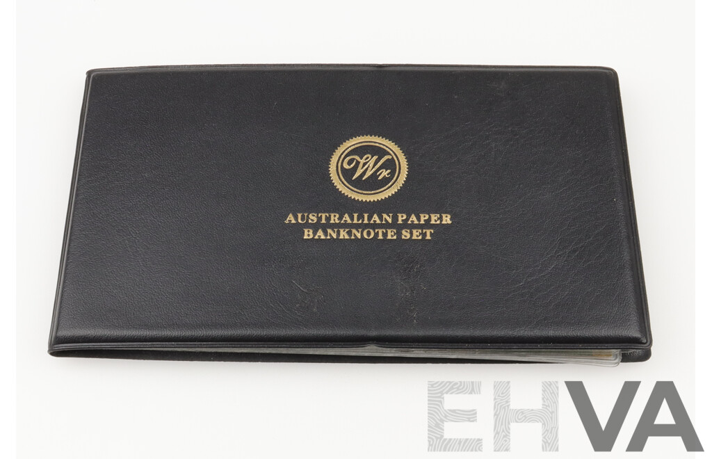 24ct Gold Foil Note Replicas of Original Australian Paper Bank Notes, Complete Set with Certificate of Authenticity