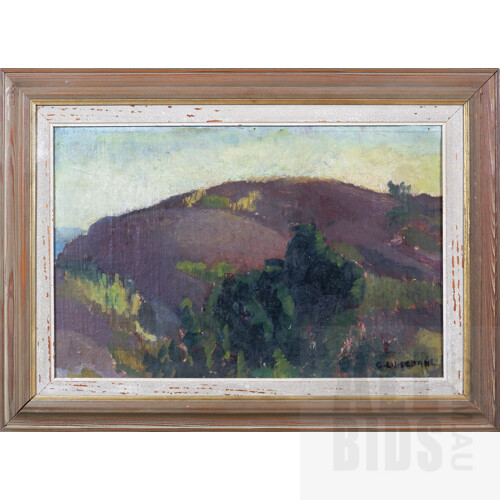 Swedish Landscape, Oil on Canvas on Board, 46 x 63 cm (incl. frame)