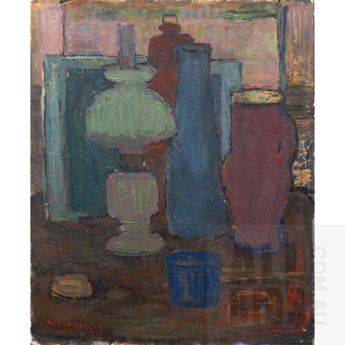 Nils Hansson (1900-1996, Swedish), Still Life, Oil on Board, 46 x 37 cm