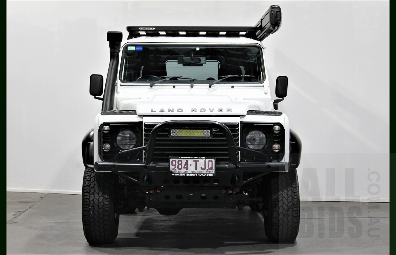 12/2011 Land Rover Defender 90 MY12 2d Wagon White 2.2L Turbo Diesel