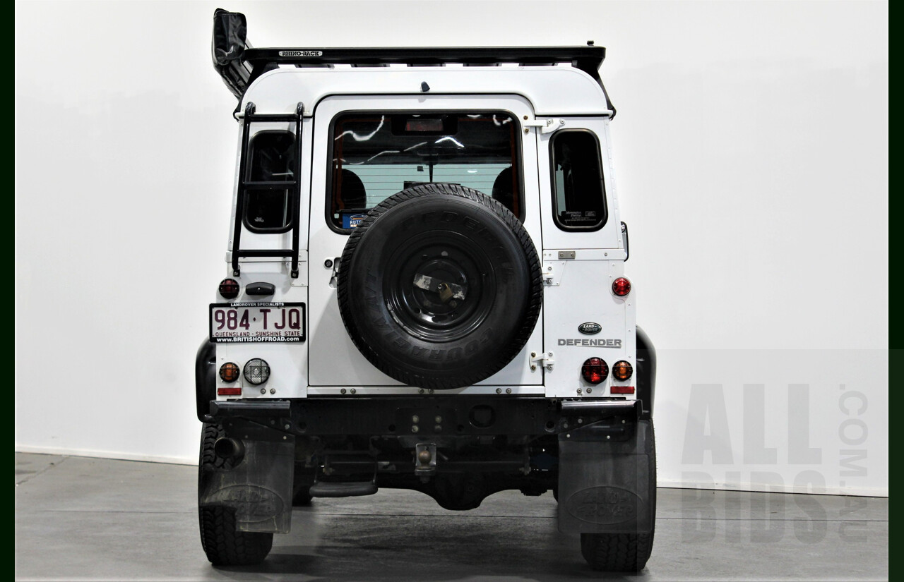 12/2011 Land Rover Defender 90 MY12 2d Wagon White 2.2L Turbo Diesel