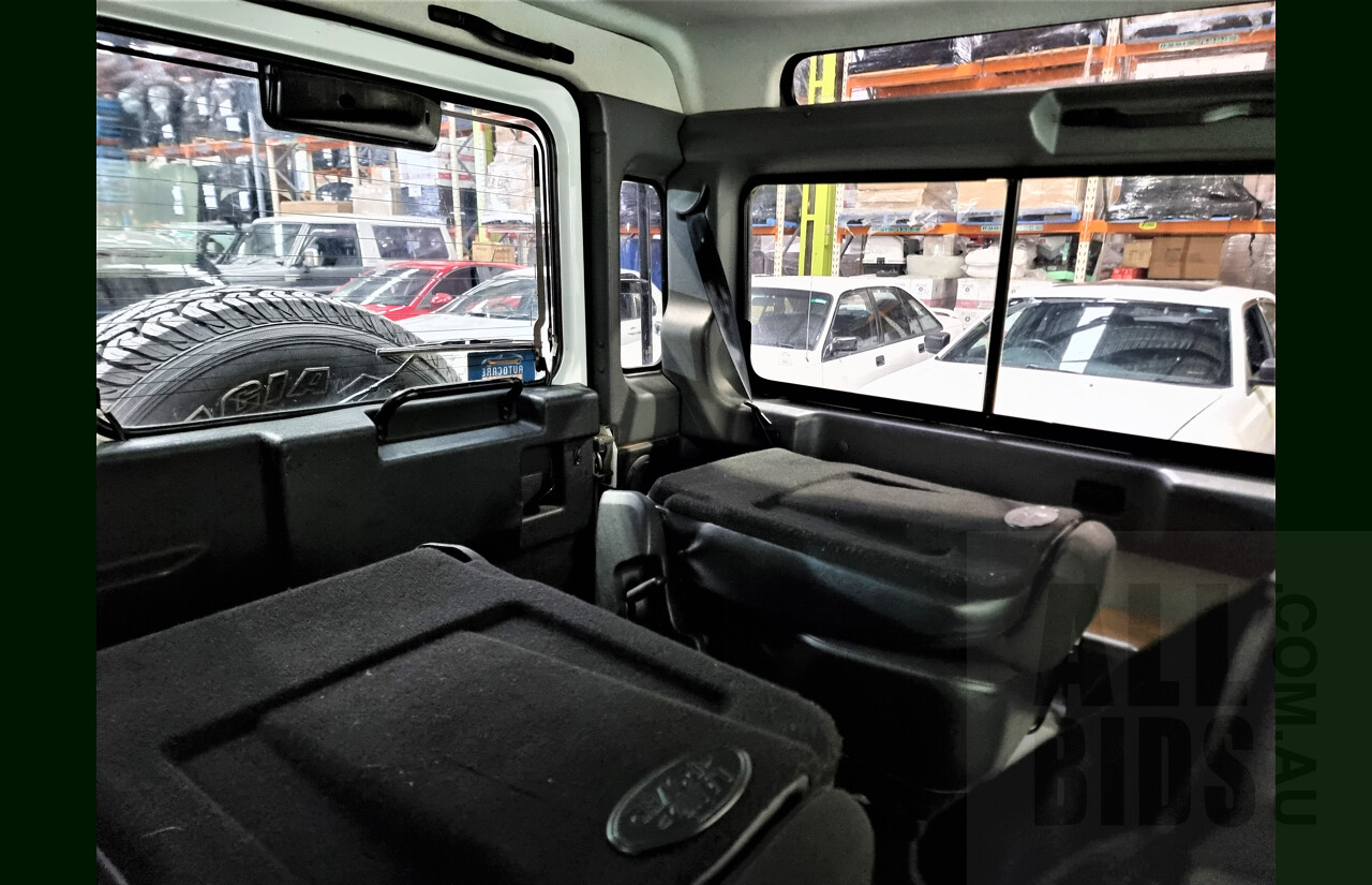 12/2011 Land Rover Defender 90 MY12 2d Wagon White 2.2L Turbo Diesel