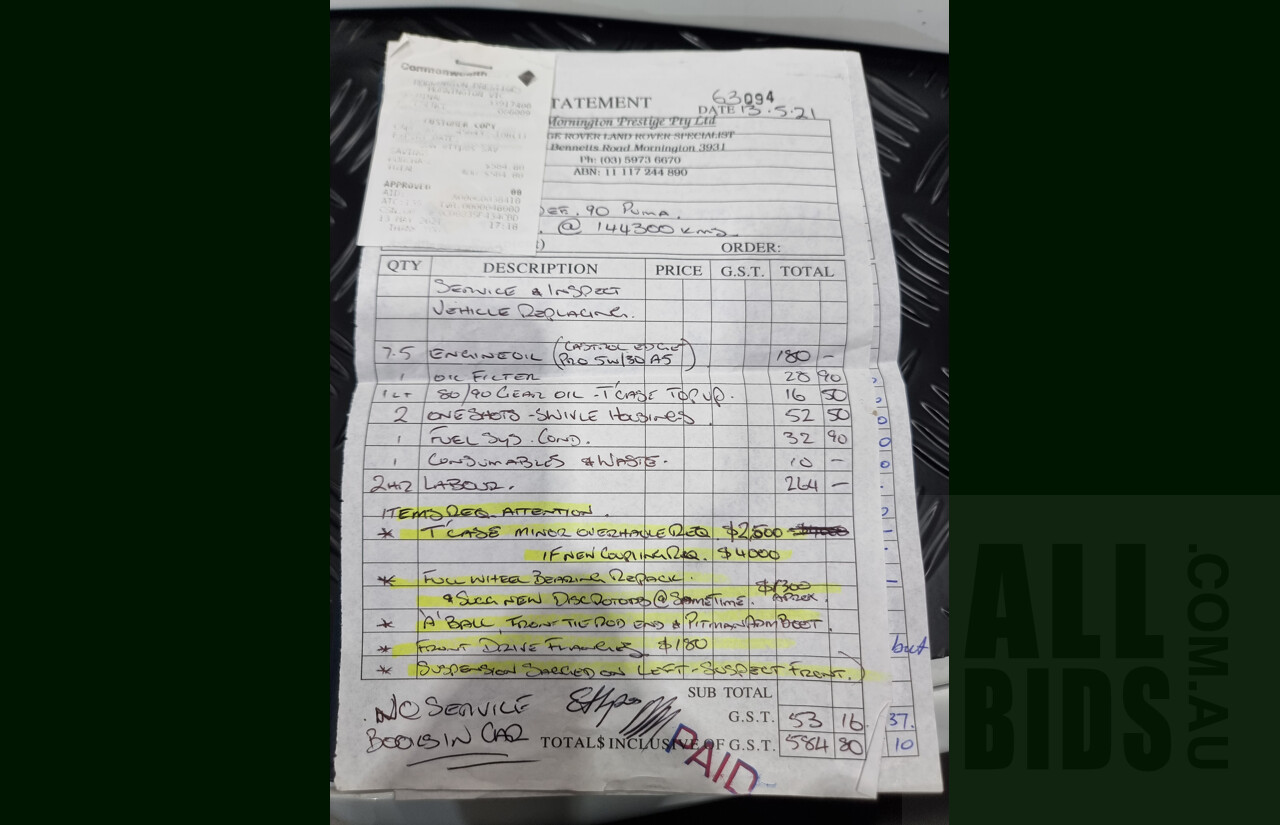 12/2011 Land Rover Defender 90 MY12 2d Wagon White 2.2L Turbo Diesel