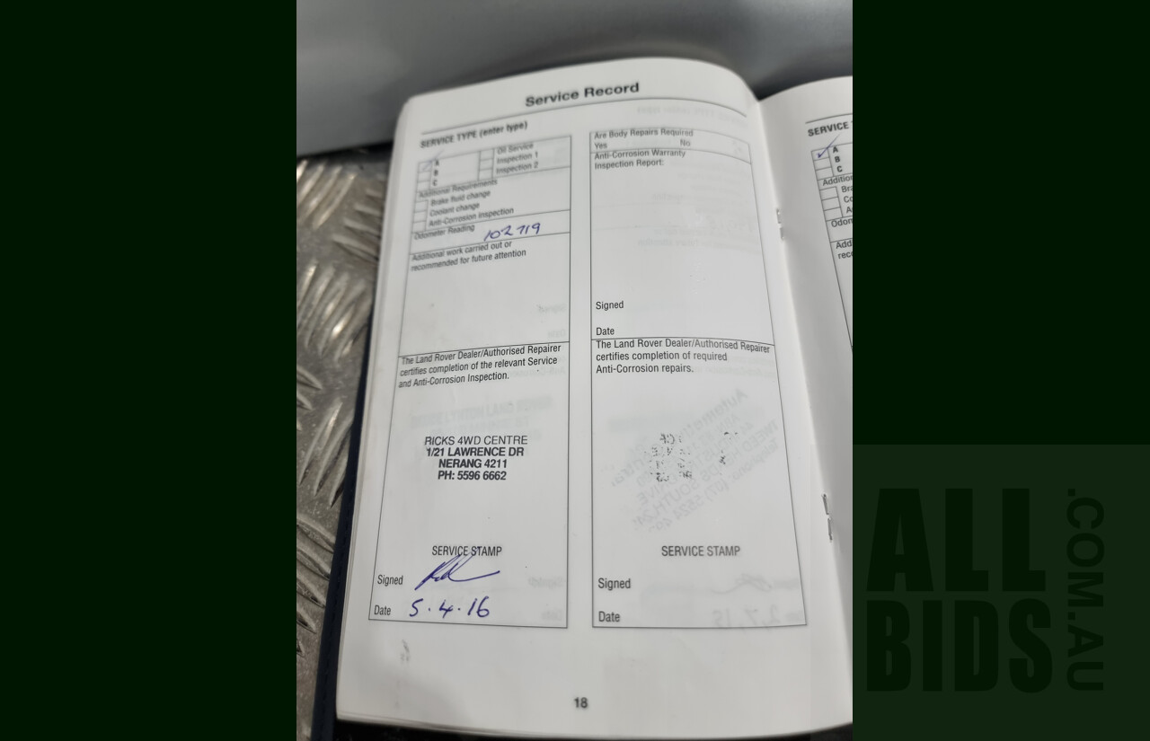 4/2009 Land Rover Defender 110 (4x4) MY09 4d Wagon Silver 2.4L Turbo Diesel