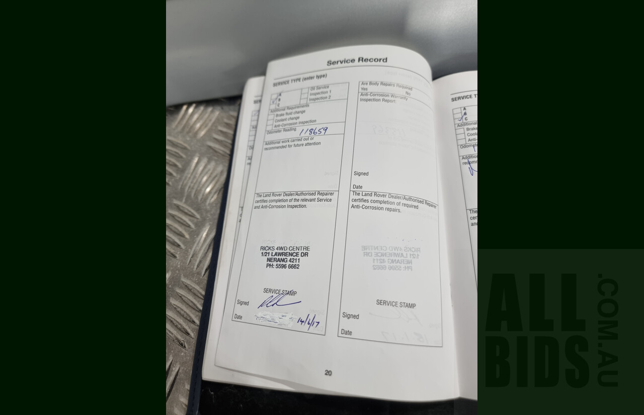 4/2009 Land Rover Defender 110 (4x4) MY09 4d Wagon Silver 2.4L Turbo Diesel