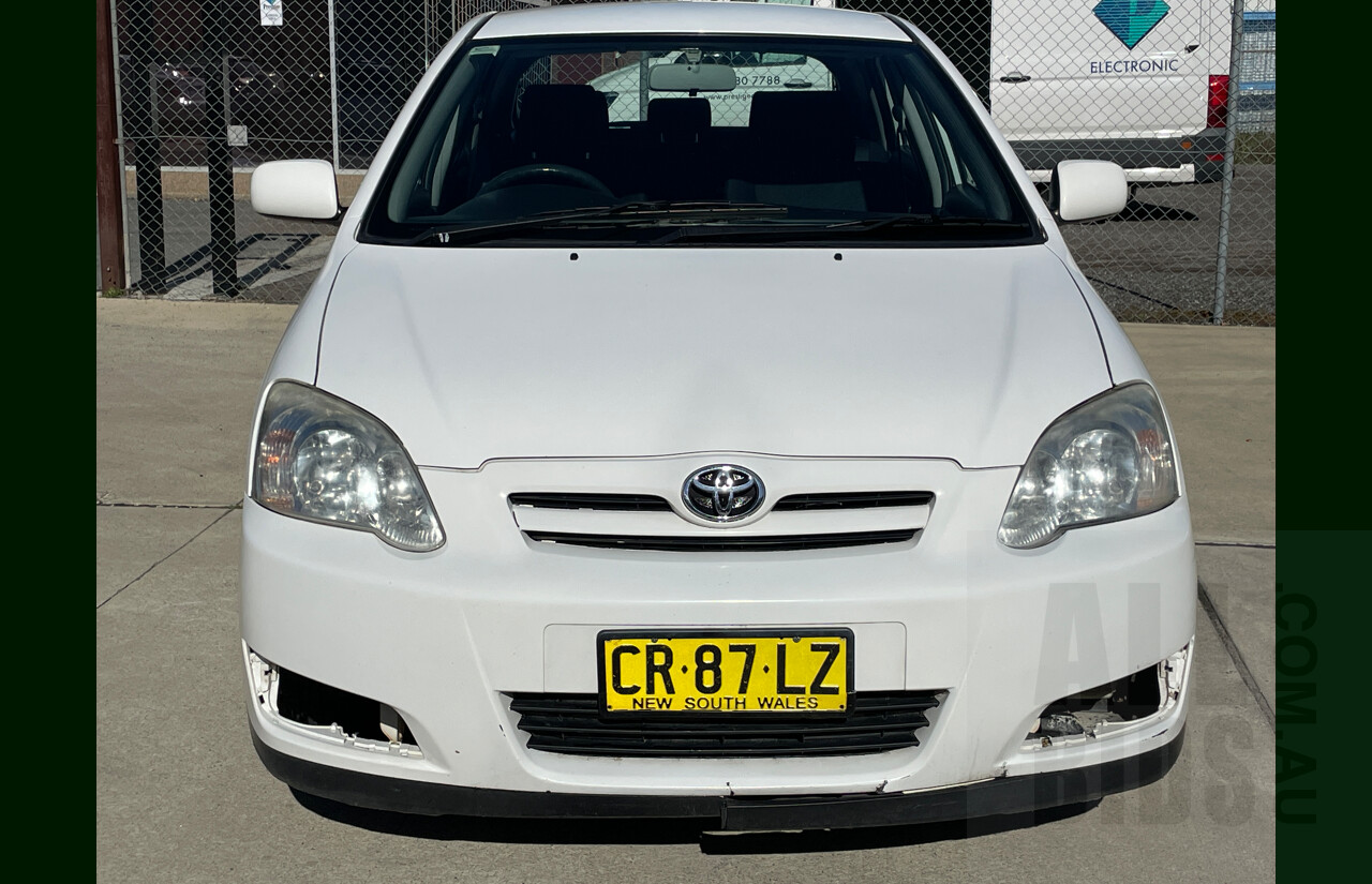 11/2006 Toyota Corolla Ascent ZZE122R 4d Wagon White 1.8L
