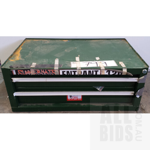 Large Green Toolbox and Tools