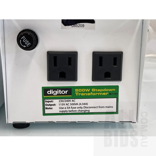 Digitor 500 W Stepdown Transformer - Lot 1348549 | ALLBIDS