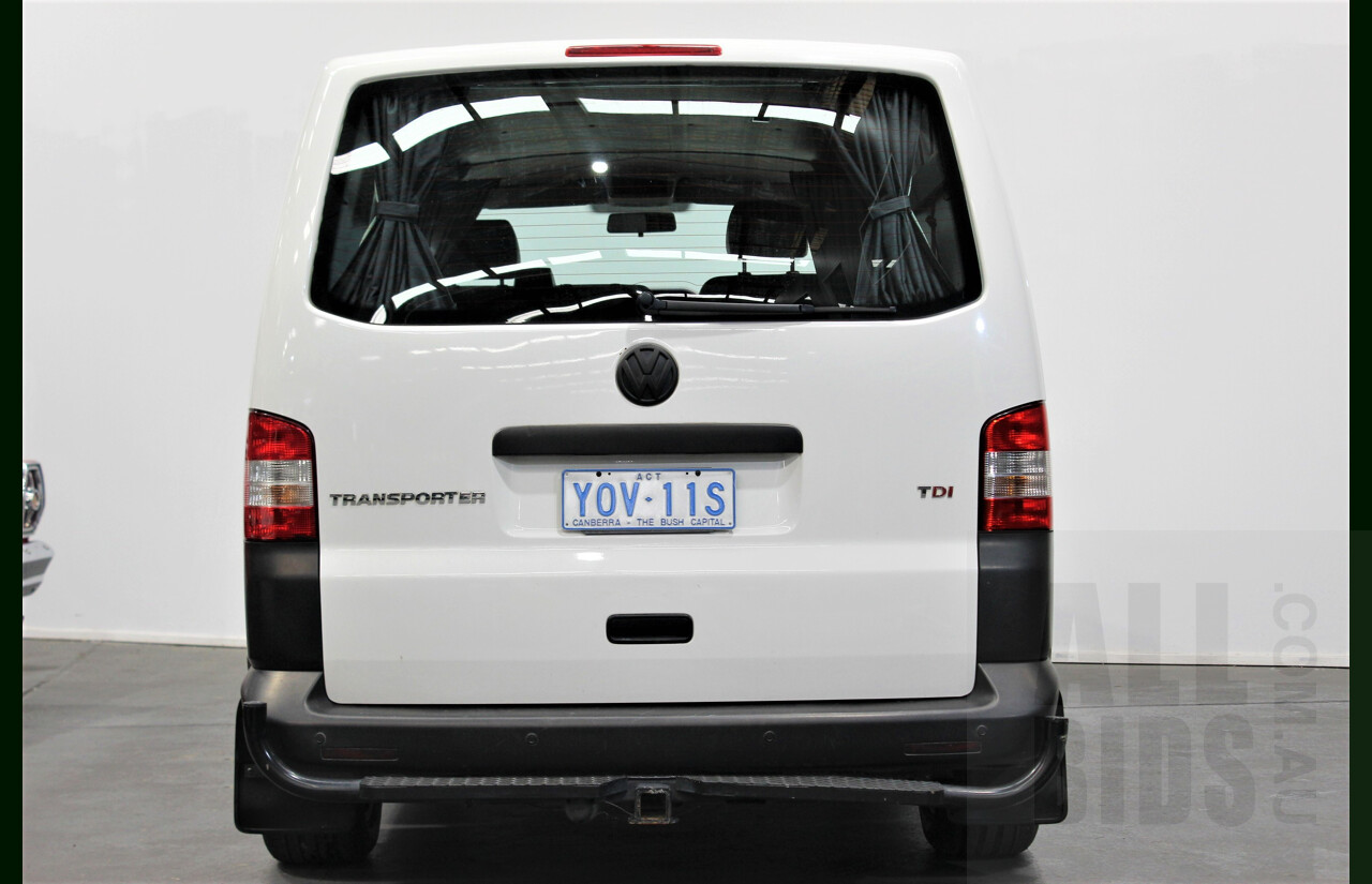 2/2012 Volkswagen Transporter TDI 400 SWB LOW T5 MY12 Van White 2.0L Turbo Diesel