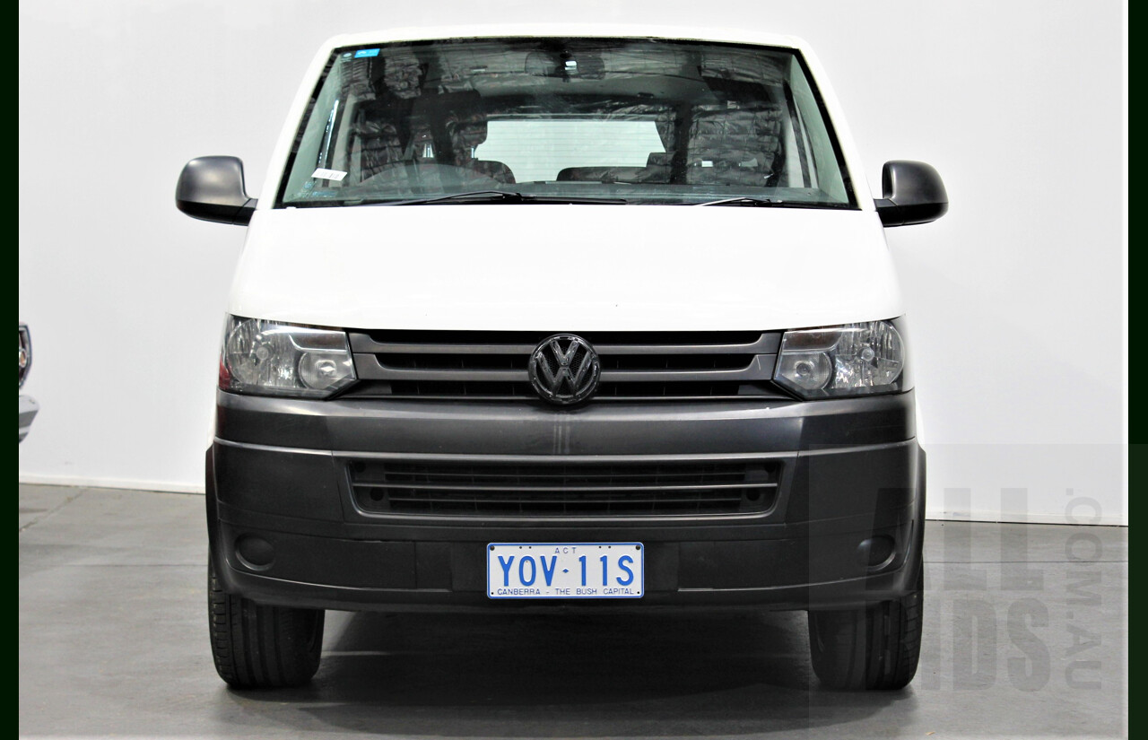 2/2012 Volkswagen Transporter TDI 400 SWB LOW T5 MY12 Van White 2.0L Turbo Diesel