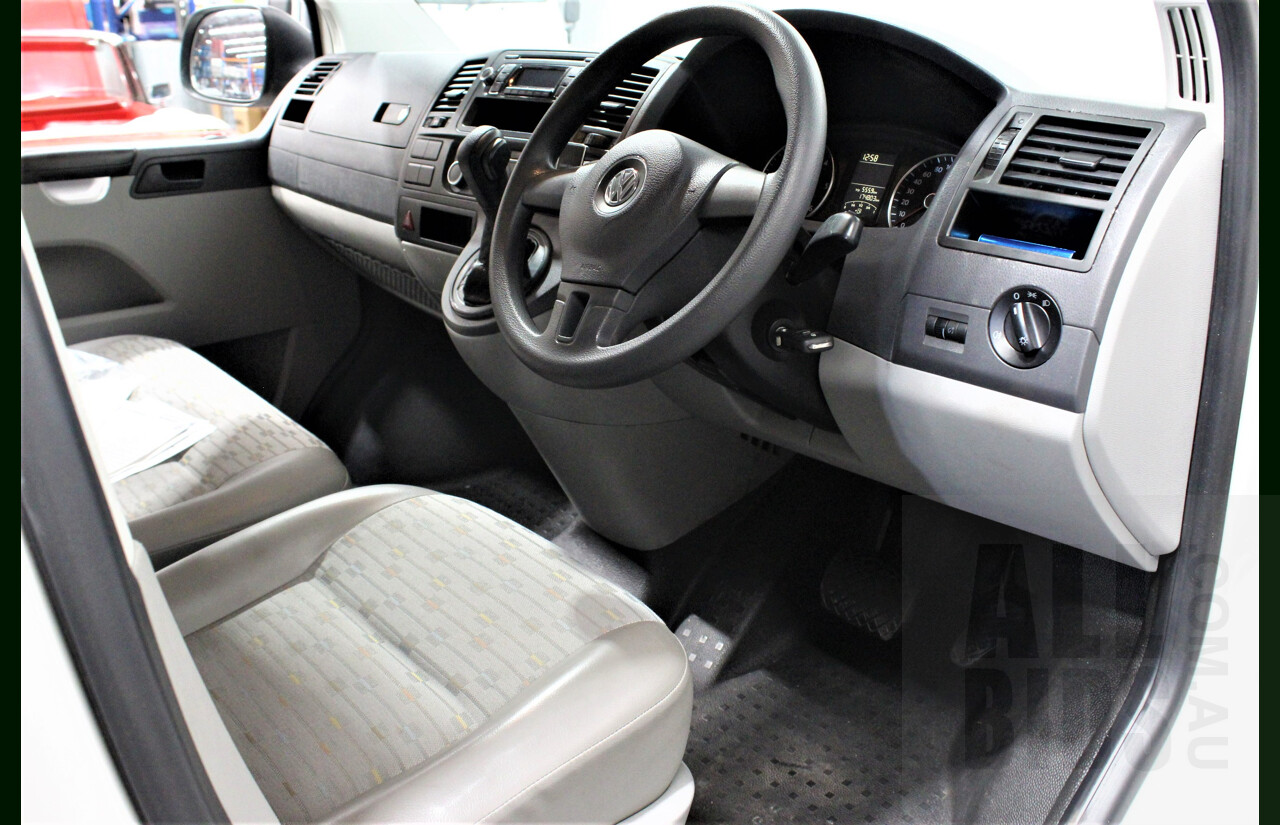 2/2012 Volkswagen Transporter TDI 400 SWB LOW T5 MY12 Van White 2.0L Turbo Diesel