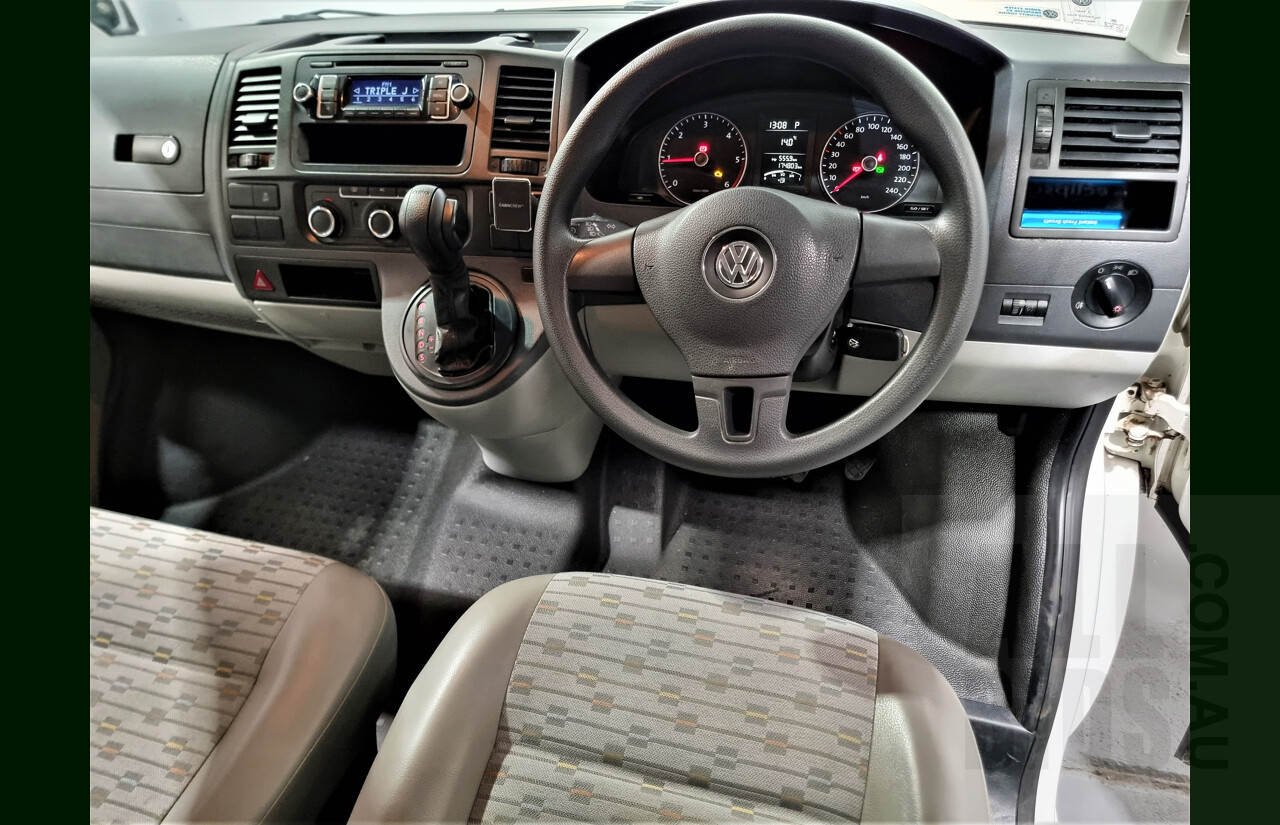 2/2012 Volkswagen Transporter TDI 400 SWB LOW T5 MY12 Van White 2.0L Turbo Diesel