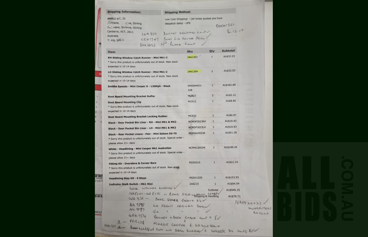 1/1964 Morris Mini Cooper MK1 - S Tribute - 2d Sedan Blue 1.275L