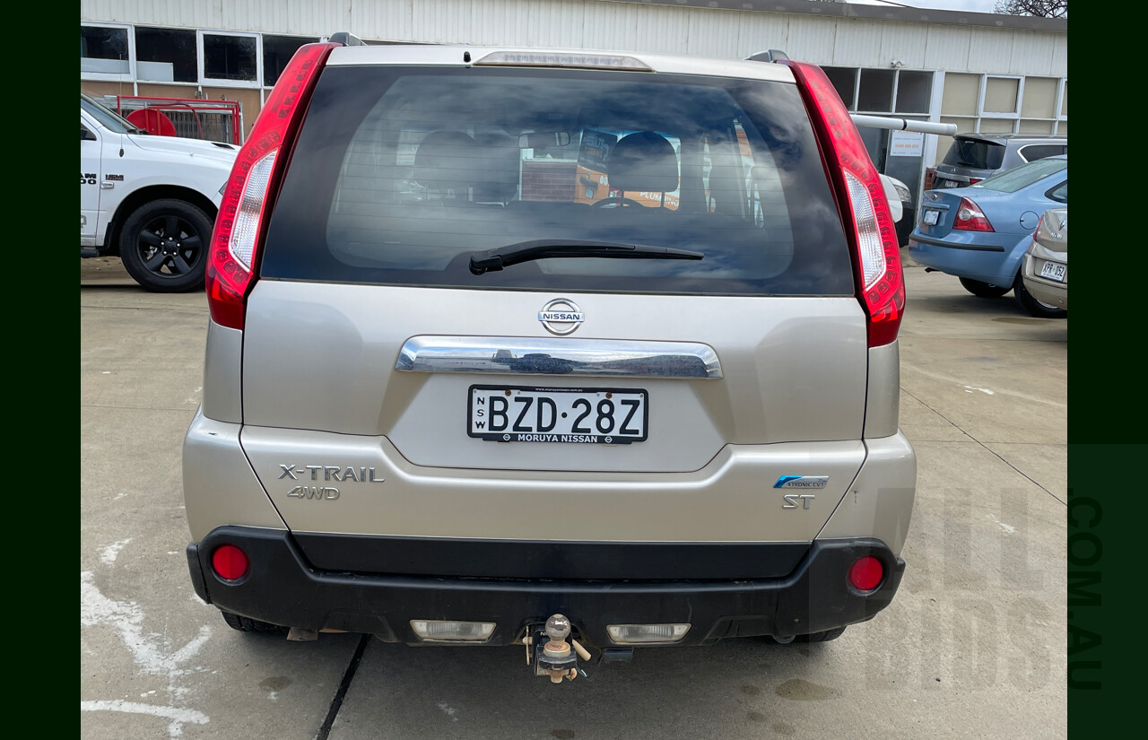 10/2011 Nissan X-Trail ST (4x4) T31 MY11 4d Wagon Gold 2.5L