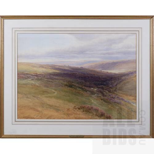 Arthur Henry Enock (1882-1912), Extensive Moorland Landscape, Watercolour, 48.5 x 71 cm