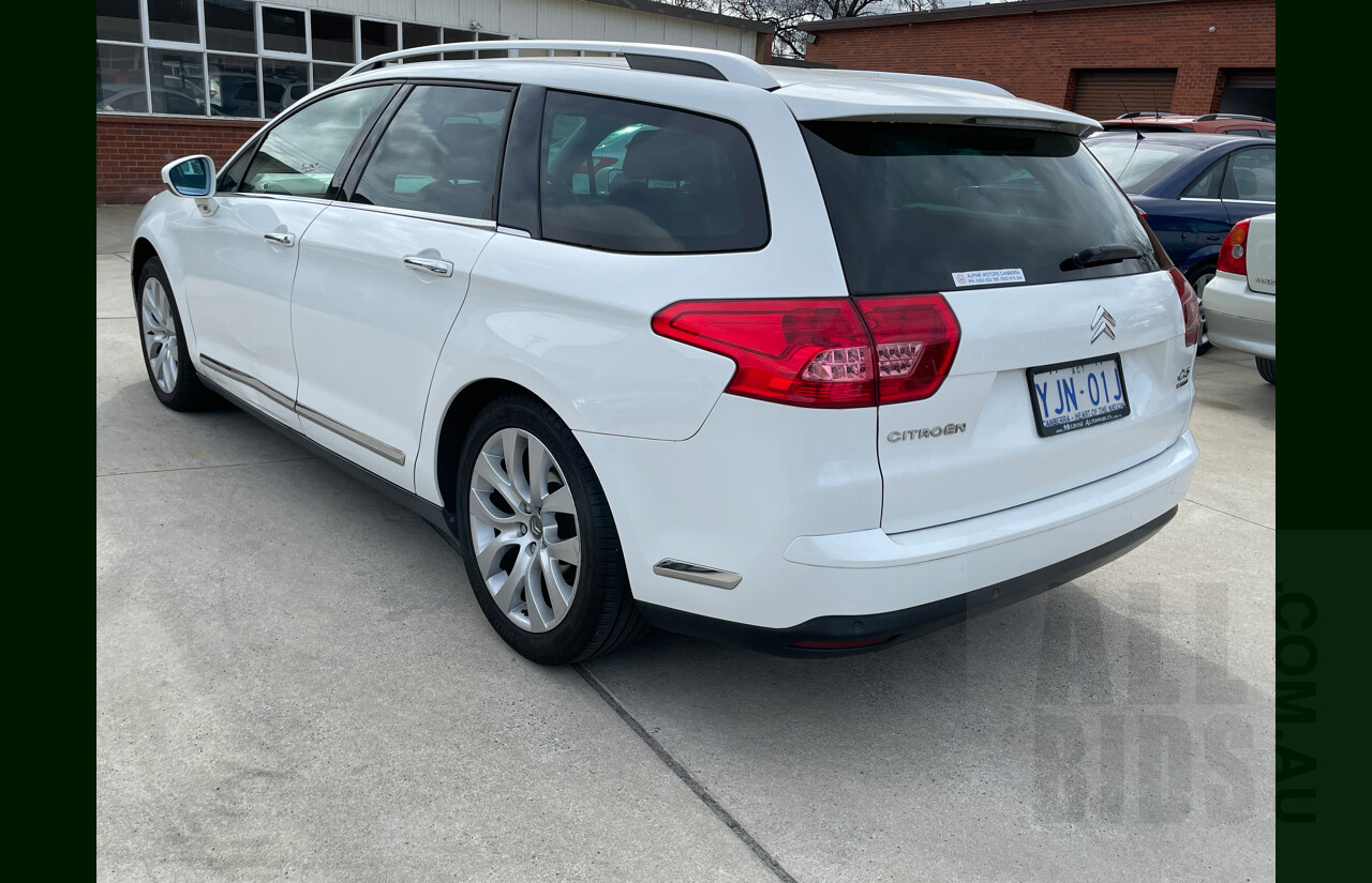 6/2010 Citroen C5 2.0 HDI Exclusive Tourer X7 4d Wagon White 2.0L